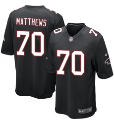 Youth Nike Atlanta Falcons #70 Jake Matthews Game Black Alternate NFL Jersey