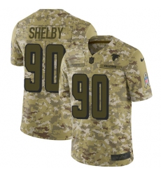Men's Nike Atlanta Falcons #90 Derrick Shelby Limited Camo 2018 Salute to Service NFL Jersey