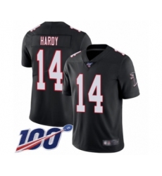 Men's Atlanta Falcons #14 Justin Hardy Black Alternate Vapor Untouchable Limited Player 100th Season Football Jersey