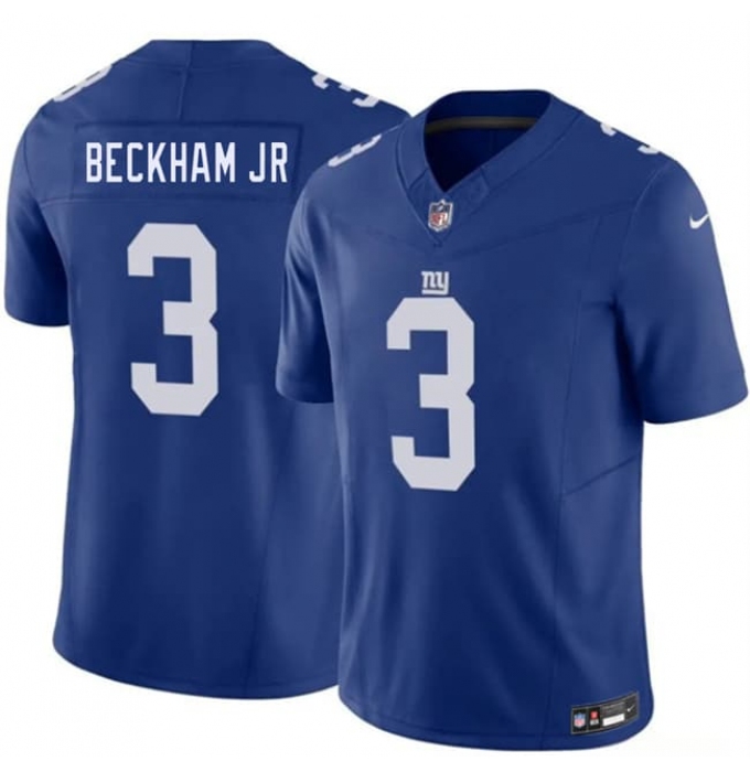 Men's New York Giants #3 Odell Beckham Jr Blue 2026 F.U.S.E. Vapor Untouchable Limited Football Stitched Jersey