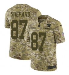 Youth Nike New York Giants #87 Sterling Shepard Limited Camo 2018 Salute to Service NFL Jersey
