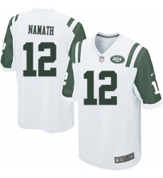 Men's Nike New York Jets #12 Joe Namath Game White NFL Jersey