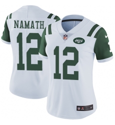 Women's Nike New York Jets #12 Joe Namath Elite White NFL Jersey