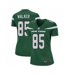 Women's New York Jets #85 Wesley Walker Game Green Team Color Football Jersey