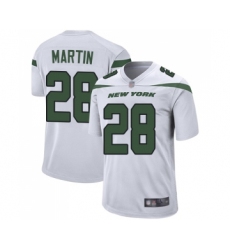 Men's New York Jets #28 Curtis Martin Game White Football Jersey