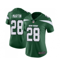 Women's New York Jets #28 Curtis Martin Green Team Color Vapor Untouchable Limited Player Football Jersey