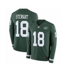 Youth Nike New York Jets #18 ArDarius Stewart Limited Green Therma Long Sleeve NFL Jersey