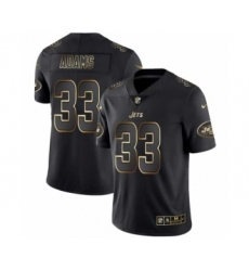 Men New York Jets #33 Jamal Adams Black Golden Edition 2019 Vapor Untouchable Limited Jersey