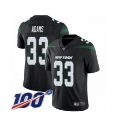 Men's New York Jets #33 Jamal Adams Black Alternate Vapor Untouchable Limited Player 100th Season Football Jersey