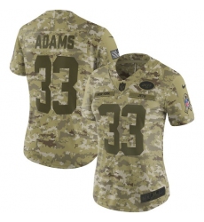 Women's Nike New York Jets #33 Jamal Adams Limited Camo 2018 Salute to Service NFL Jersey