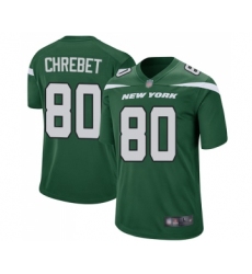Men's New York Jets #80 Wayne Chrebet Game Green Team Color Football Jersey