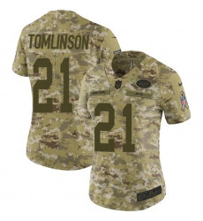 Women's Nike New York Jets #21 LaDainian Tomlinson Limited Camo 2018 Salute to Service NFL Jersey