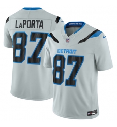 Men's Detroit Lions #87 Sam LaPorta Silver 2026 F.U.S.E. Rivalries Collection Limited Football Stitched Jersey