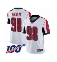 Men's Atlanta Falcons #98 Takkarist McKinley White Vapor Untouchable Limited Player 100th Season Football Jersey