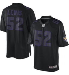 Men's Nike Baltimore Ravens #52 Ray Lewis Limited Black Impact NFL Jersey