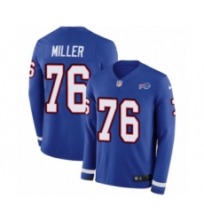 Youth Nike Buffalo Bills #76 John Miller Limited Royal Blue Therma Long Sleeve NFL Jersey