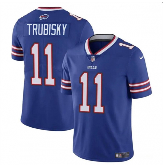 Men's Buffalo Bills #11 Mitch Trubisky Blue Vapor Untouchable Limited Football Stitched Jersey