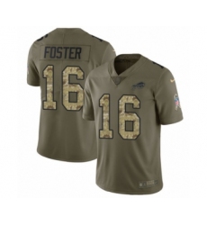 Men's Nike Buffalo Bills #16 Robert Foster Limited Olive Camo 2017 Salute to Service NFL Jersey