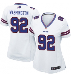 Women's Nike Buffalo Bills #92 Adolphus Washington Game White NFL Jersey