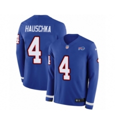 Youth Nike Buffalo Bills #4 Stephen Hauschka Limited Royal Blue Therma Long Sleeve NFL Jersey