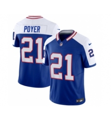 Men's Nike Buffalo Bills #21 Jordan Poyer Blue White 2023 F.U.S.E. Throwback Vapor Untouchable Limited Football Stitched Jersey