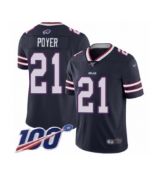 Youth Buffalo Bills #21 Jordan Poyer Limited Navy Blue Inverted Legend 100th Season Football Jersey