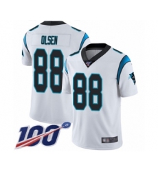 Men's Carolina Panthers #88 Greg Olsen White Vapor Untouchable Limited Player 100th Season Football Jersey