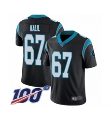 Men's Carolina Panthers #67 Ryan Kalil Black Team Color Vapor Untouchable Limited Player 100th Season Football Jersey
