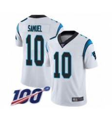 Men's Carolina Panthers #10 Curtis Samuel White Vapor Untouchable Limited Player 100th Season Football Jersey