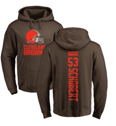 NFL Nike Cleveland Browns #53 Joe Schobert Brown Backer Pullover Hoodie