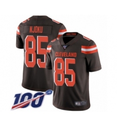 Men's Cleveland Browns #85 David Njoku Brown Team Color Vapor Untouchable Limited Player 100th Season Football Jersey