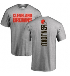 NFL Nike Cleveland Browns #85 David Njoku Ash Backer T-Shirt