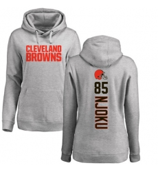 NFL Women's Nike Cleveland Browns #85 David Njoku Ash Pullover Hoodie