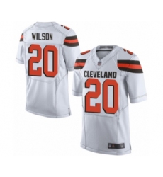 Men's Cleveland Browns #20 Howard Wilson Elite White Football Jersey