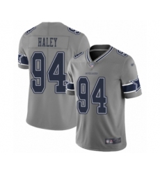 Men's Dallas Cowboys #94 Charles Haley Limited Gray Inverted Legend Football Jersey