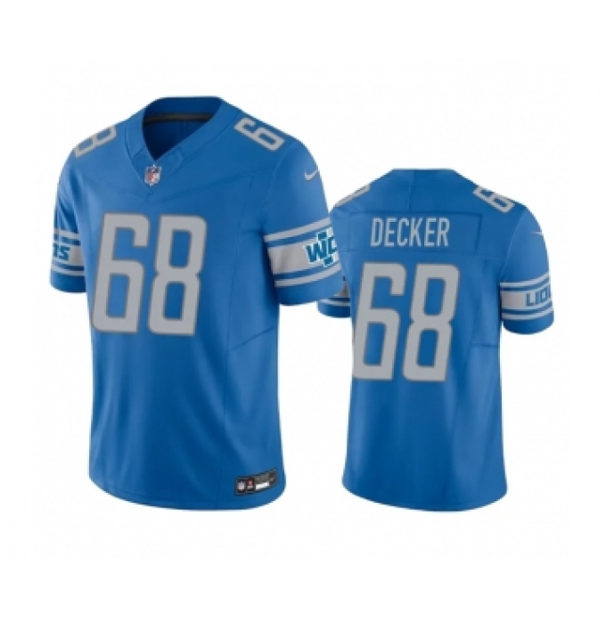 Men's Detroit Lions #68 Taylor Decker Blue 2023 F.U.S.E. Vapor Untouchable Limited Stitched Jersey