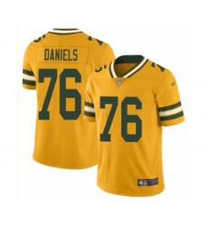 Women's Green Bay Packers #76 Mike Daniels Limited Gold Inverted Legend Football Jersey
