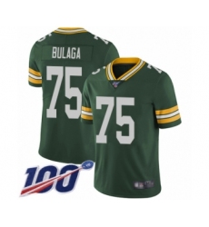 Men's Green Bay Packers #75 Bryan Bulaga Green Team Color Vapor Untouchable Limited Player 100th Season Football Jersey