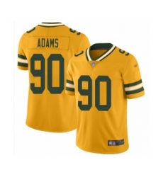 Men's Green Bay Packers #90 Montravius Adams Limited Gold Inverted Legend Football Jersey