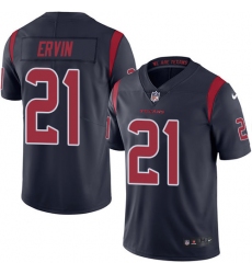 Men's Nike Houston Texans #21 Tyler Ervin Limited Navy Blue Rush Vapor Untouchable NFL Jersey