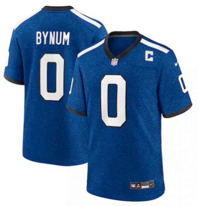 Men's Indianapolis Colts #0 Camryn Bynum Limited Blue Heather Royal Alternate 2 Indiana Nights Jersey