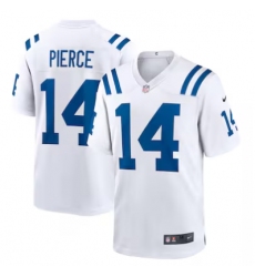 Men's Indianapolis Colts #14 Alec Pierce Limited White Royal Player Jersey