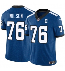 Men's Indianapolis Colts #76 Jack Wilson Blue 2025 F.U.S.E. Throwback Vapor Limited Football Stitched Jersey