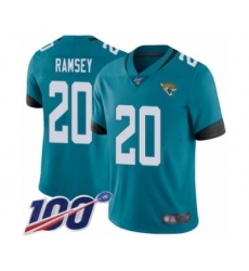 Men's Nike Jacksonville Jaguars #20 Jalen Ramsey Teal Green Alternate Vapor Untouchable Limited Player 100th Season NFL Jersey