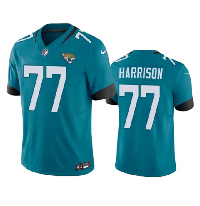 Men's Jacksonville Jaguars #77 Anton Harrison Teal 2023 F.U.S.E. Vapor Untouchable Limited Football Stitched Jersey