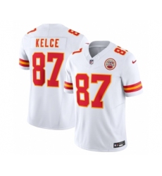 Men's Kansas City Chiefs #87 Travis Kelce White 2023 F.U.S.E. Vapor Untouchable Limited Stitched Jersey